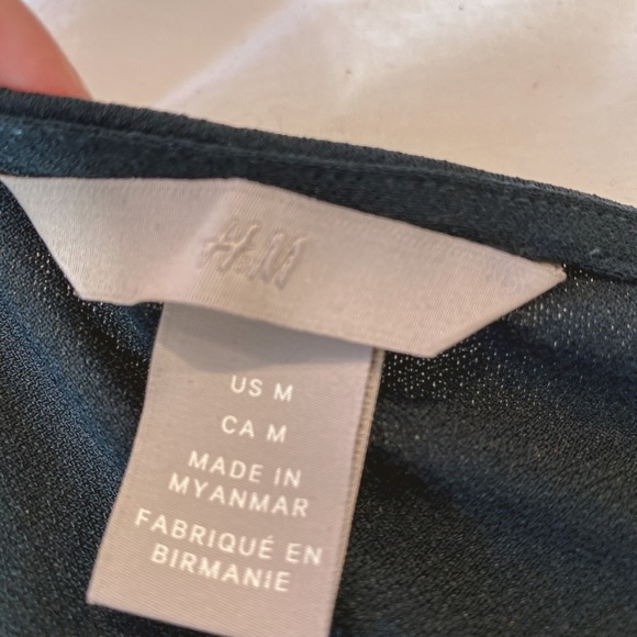 H&M Long Sleeve Midi Teal Dress - SZ - EUC - Picture 4 of 7